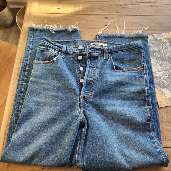 Levis Sz 30 Ribcage Straight Jeans - Picture 9 of 11